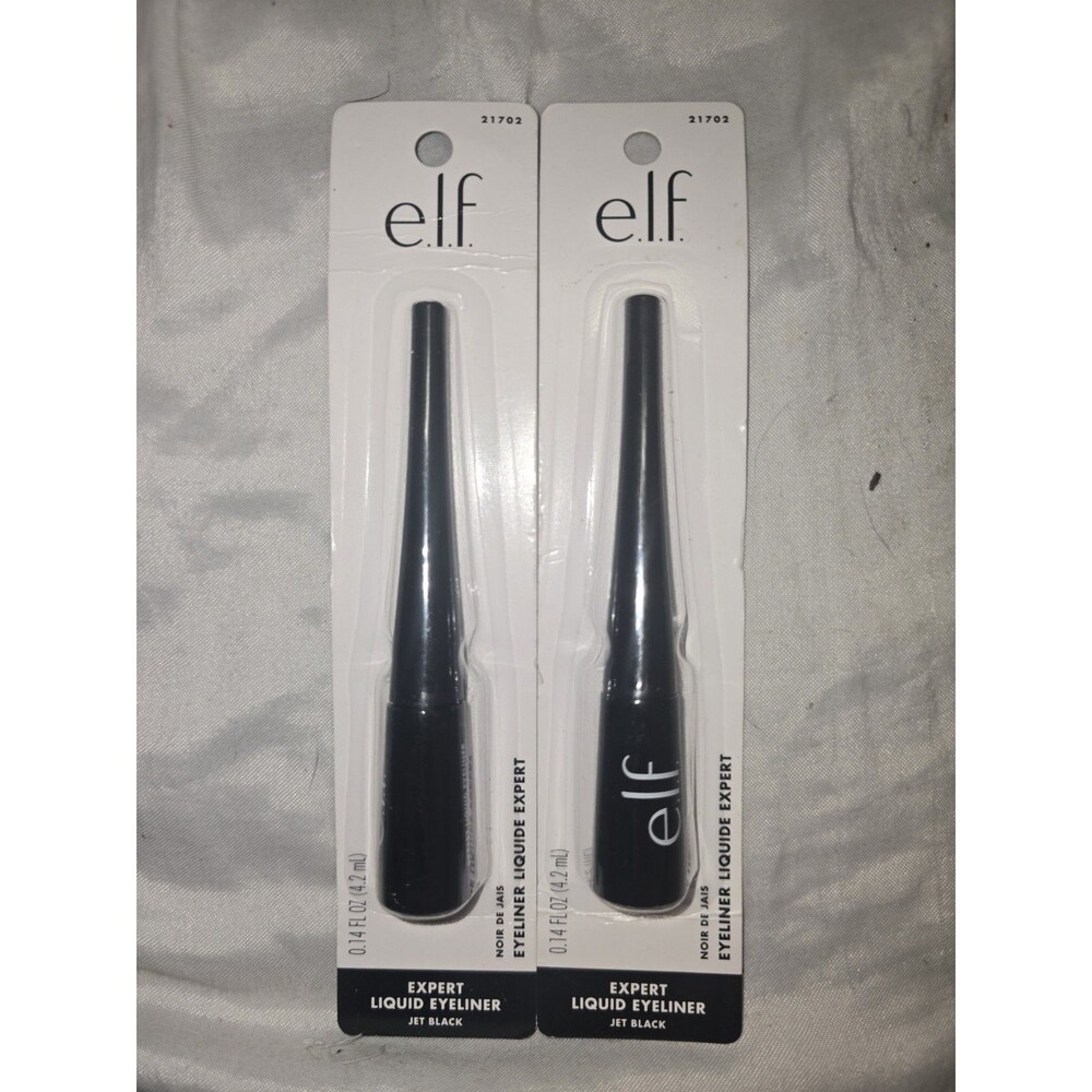 e.l.f. Expert Liquid Eyeliner, Charcoal 21706, PACK OF 2 - 0.14 Fl. Oz. Each